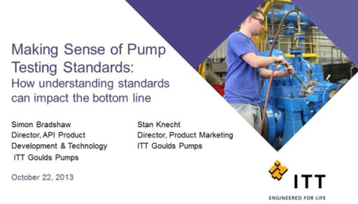 Making Sense of Pump Testing Standards